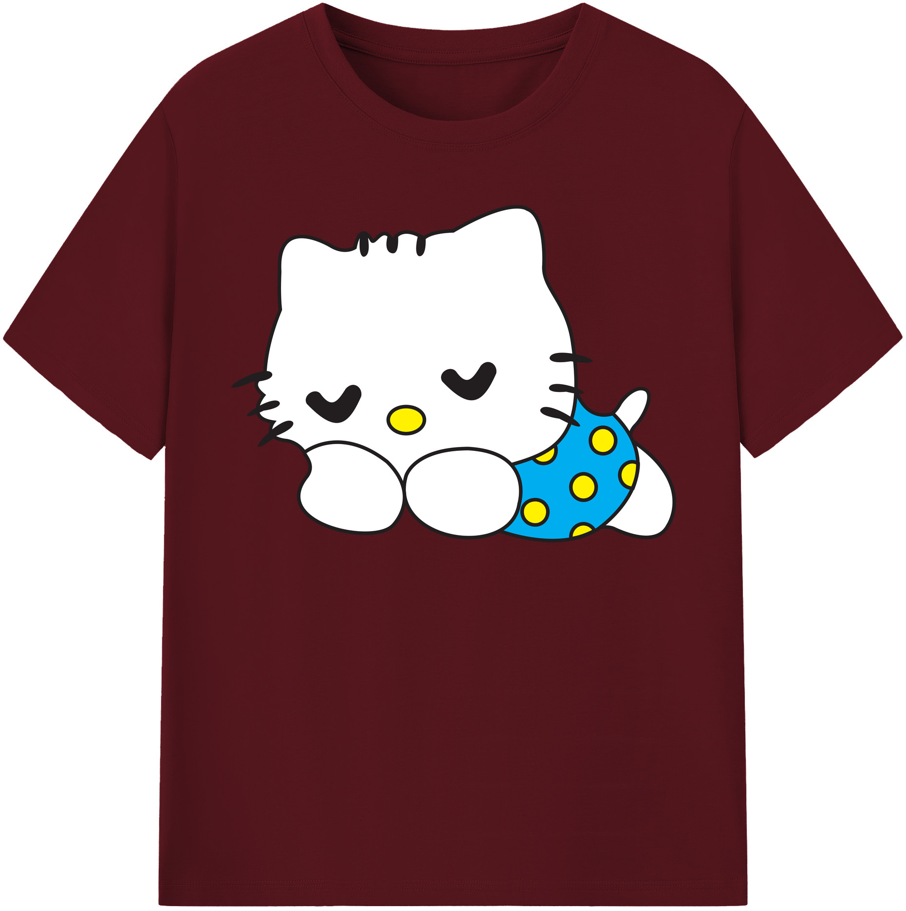 （画像用） Hello Kitty ハローキティ 綿100％半袖Tシャツ（フロントプリント）